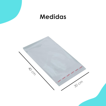 1000 Unidades Saco Adesivado 30x40