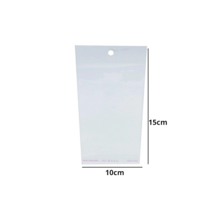 1000 Unidades Saco Adesivado c/ Furo 10x15