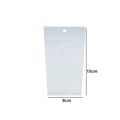 1000 Unidades Saco Adesivado c/ Furo 8x15