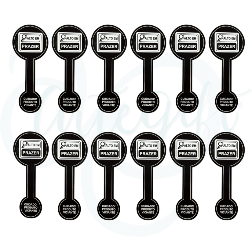 12 Adesivos Lacre - Alto Teor