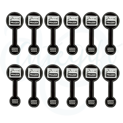 12 Adesivos Lacre - Alto Teor