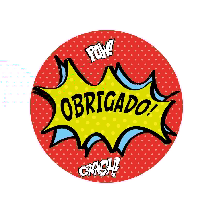 Adesivo Redondo - Heróis