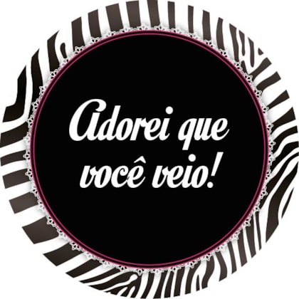 Adesivo Redondo Zebra - Adorei