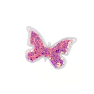 Aplique Borboleta Incolor Rosa Pacote 2 Unidades