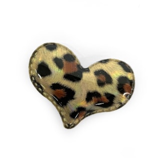 Aplique Coração Animal Print Pacote 2 Unidades