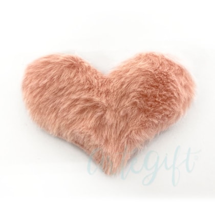 Aplique Coração Pelo Rosa Big Pacote 2 Unidades