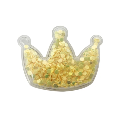 Aplique Coroa Incolor Amarelo Pacote 2 Unidades