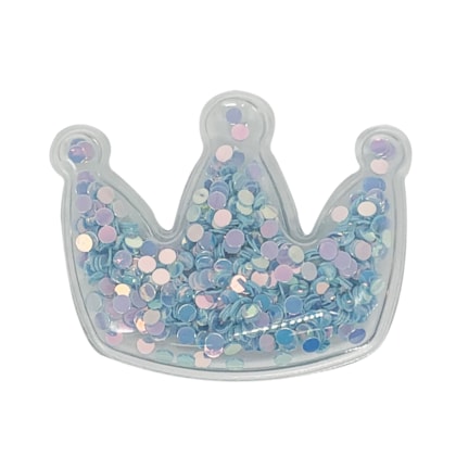 Aplique Coroa Incolor Azul Pacote 2 Unidades