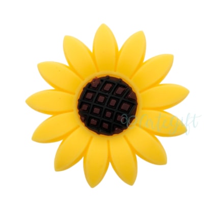 Aplique Emborrachado Girassol Pacote 4 Unidades
