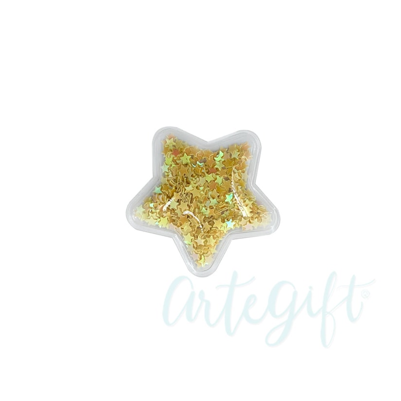 Aplique Estrela Incolor Amarela Pacote 02 Unidades