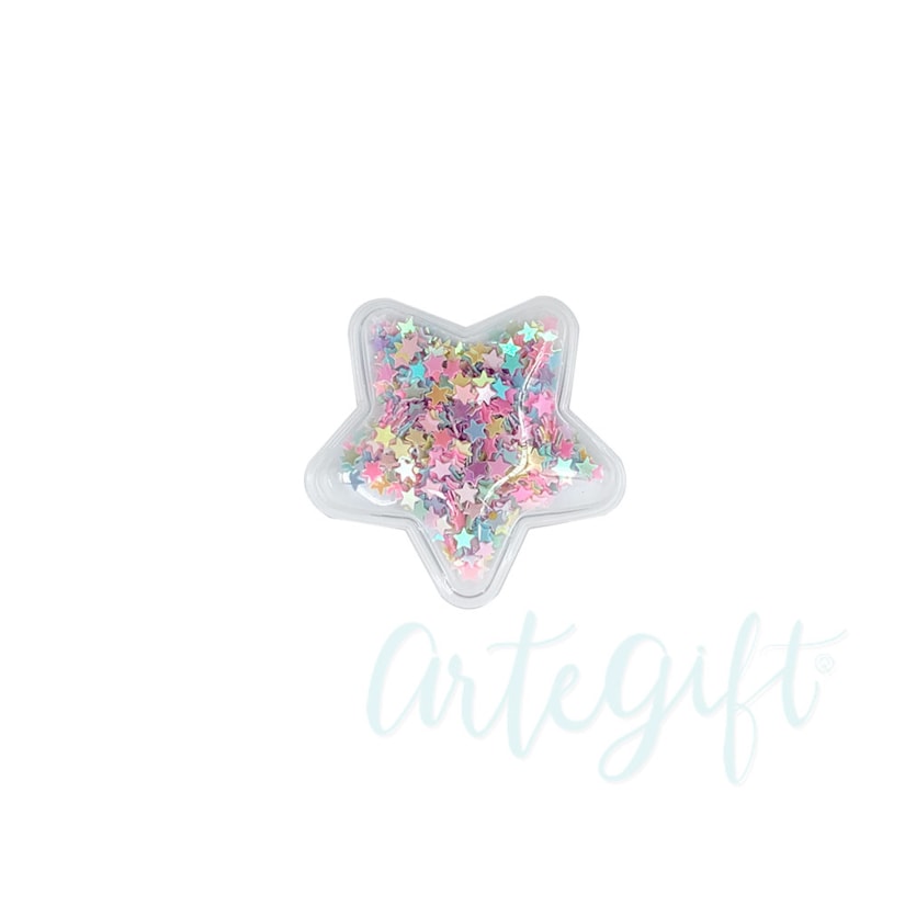 Aplique Estrela Incolor Colors Pacote 02 Unidades