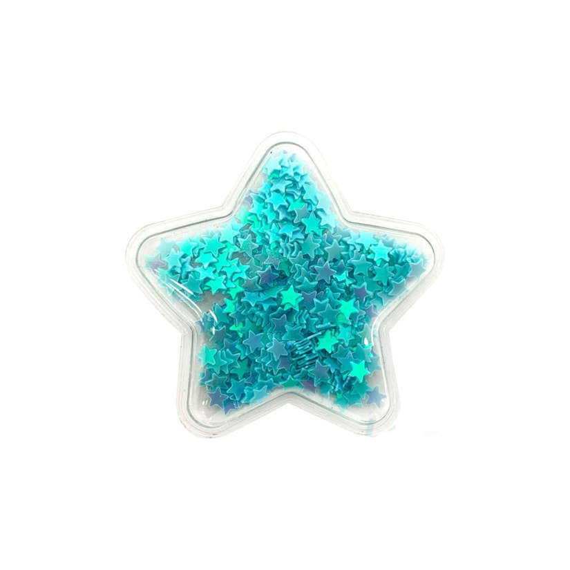 Aplique Estrela Incolor Verde Água Pacote 2 Unida