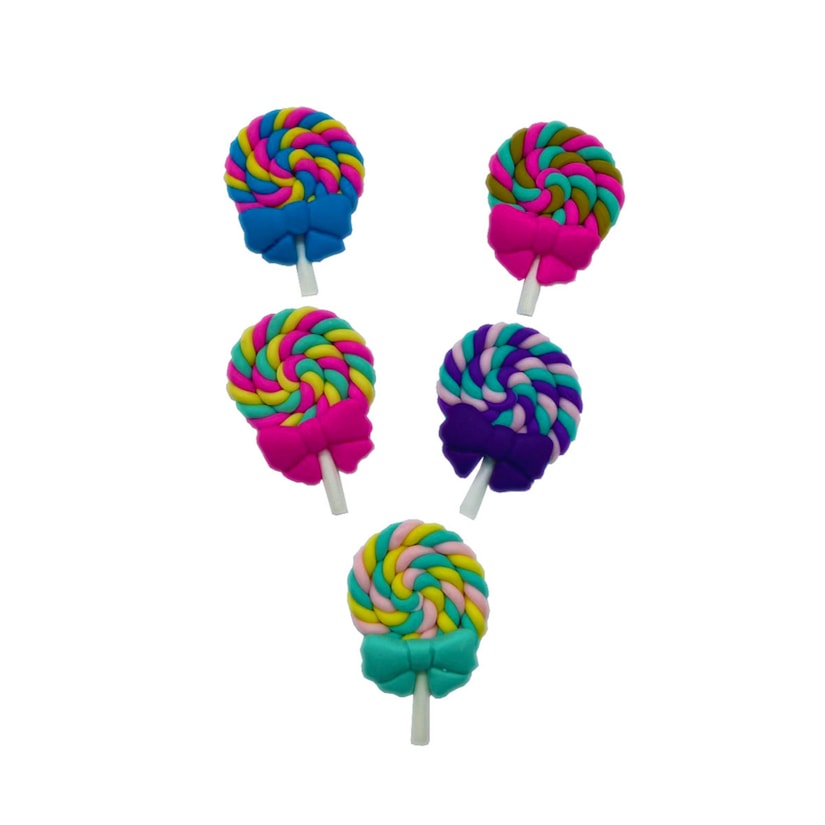 Aplique Pirulito Laço Pacote 5 Unidades