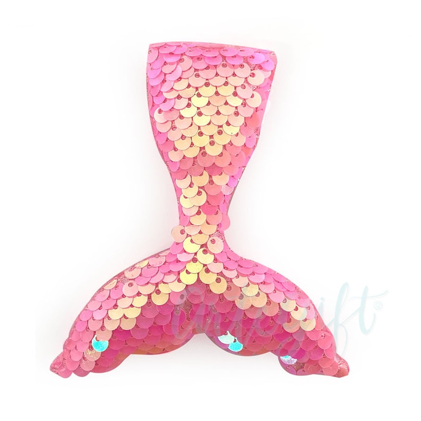 Aplique Sereia Paetê Pink Unidade