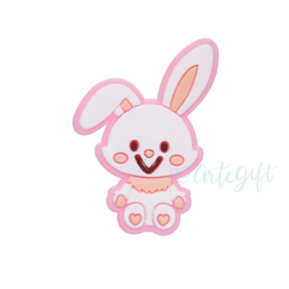 Aplique Silicone Coelho Pacote 4 Unidades