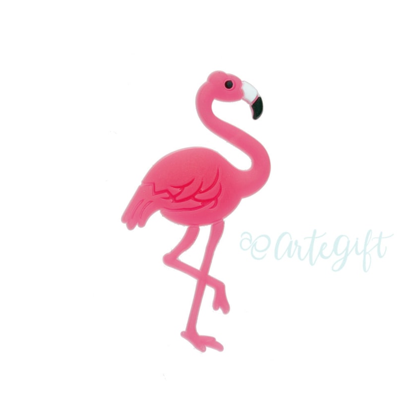 Aplique Silicone Flamingo Pink Pacote 4 Unidades