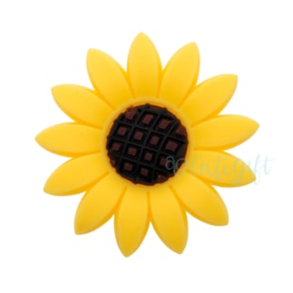 Aplique Silicone Flor Pacote 4 Unidades