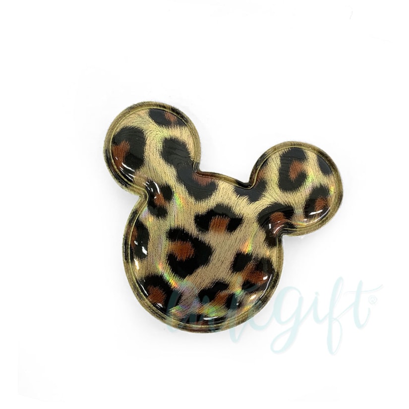 Aplique Urso Animal Print Ouro Pacote 2 Unidades