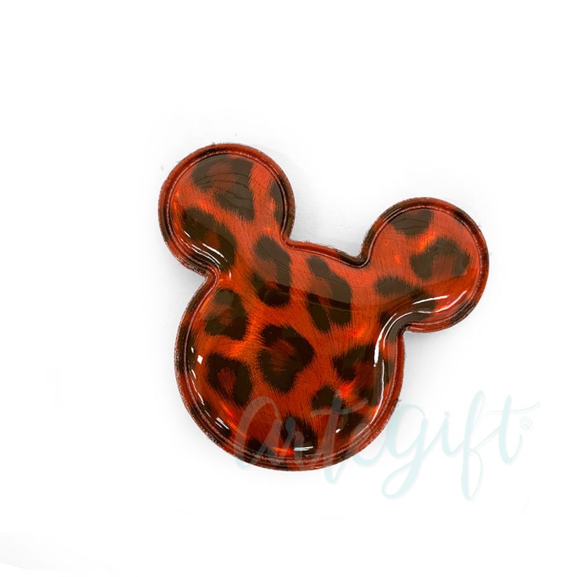 Aplique Urso Animal Print Vermelho Pacote 2 Unidades