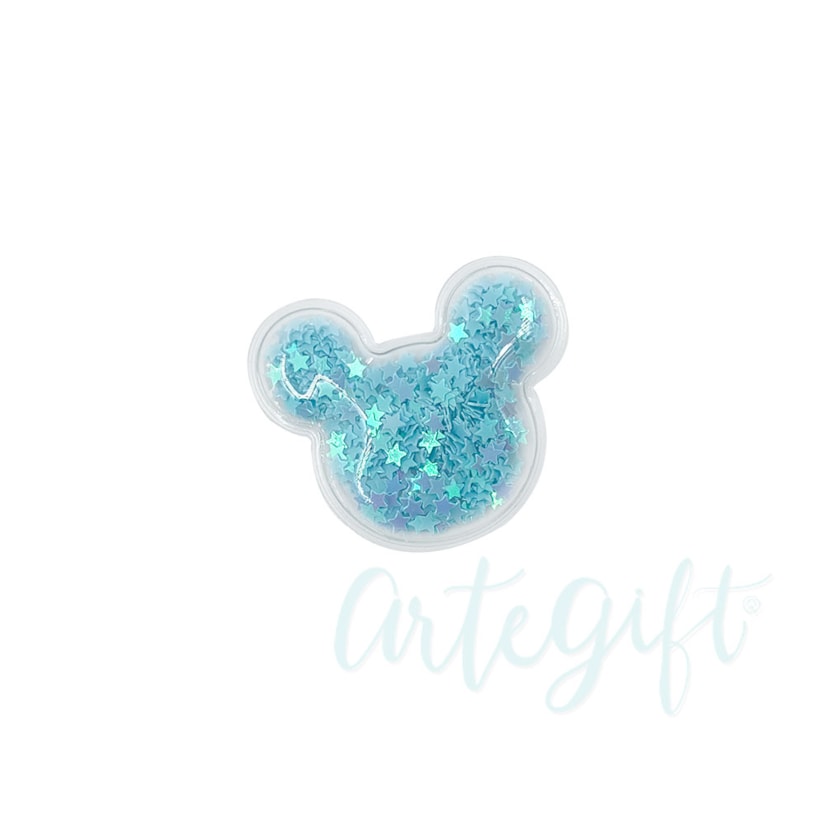 Aplique Urso Incolor Azul  Pacote 2 Unidades