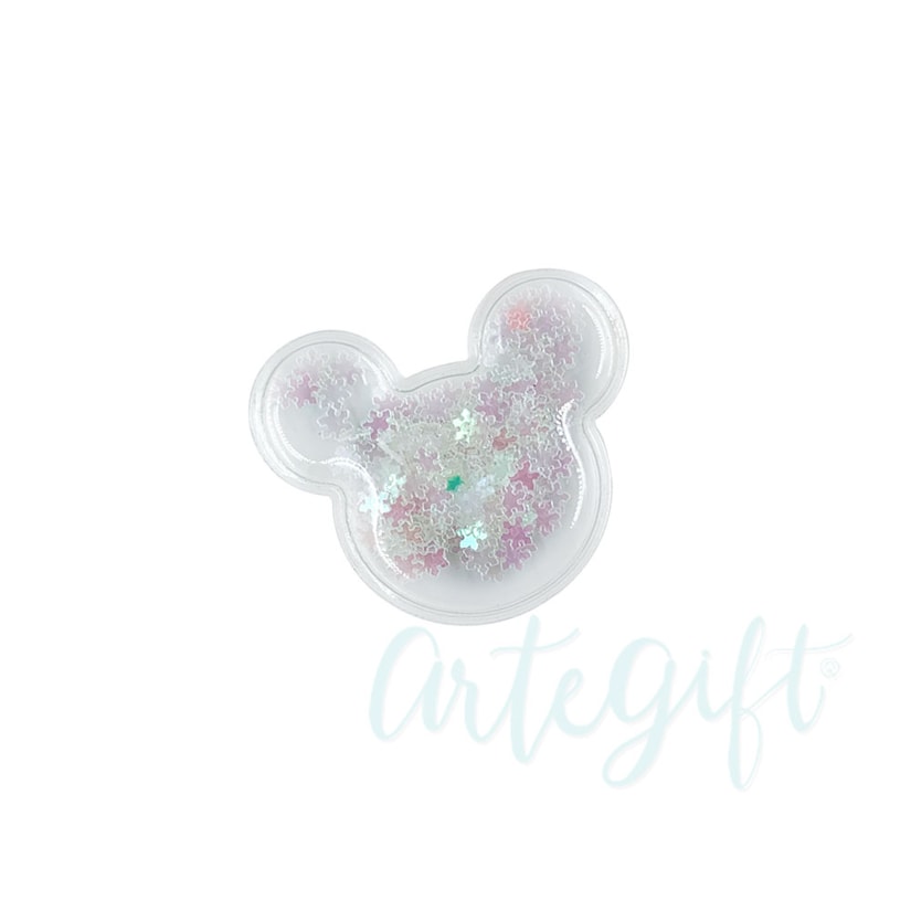 Aplique Urso Incolor Branco  Pacote 2 Unidades
