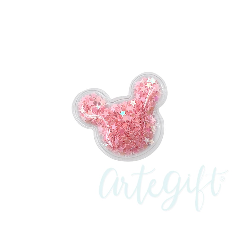 Aplique Urso Incolor Rosa  Pacote 2 Unidades
