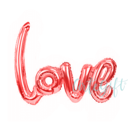 Balão Love Metalizado Vermelho