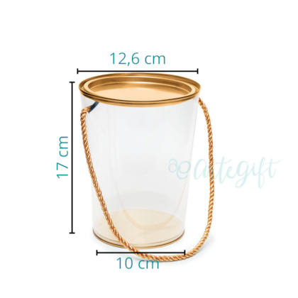 Balde Cônico Transparente Cobre