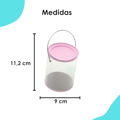 Balde Grande Acetato Rosa