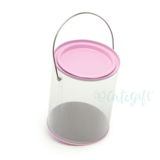 Balde Grande Acetato Rosa
