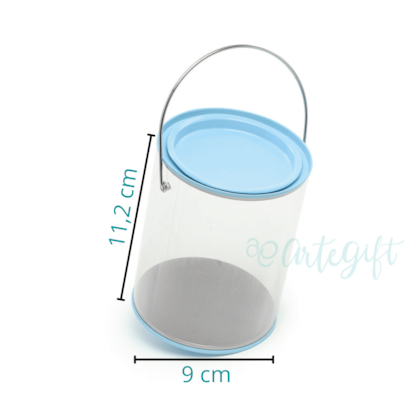 Balde Grande Transparente Azul