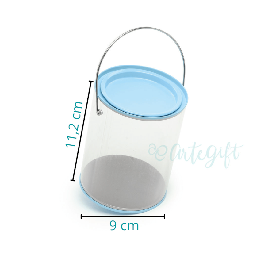 Balde Grande Transparente Azul