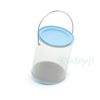 Balde Grande Transparente Azul