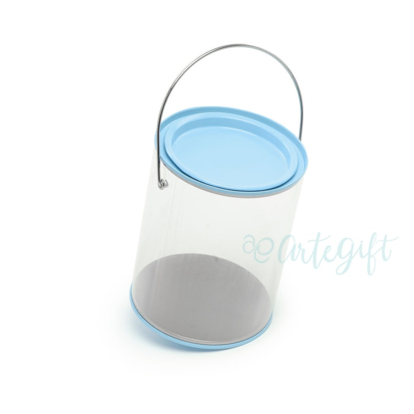 Balde Grande Transparente Azul