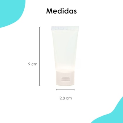 Bisnaga Plástica 30ML Tampa Flip Branca