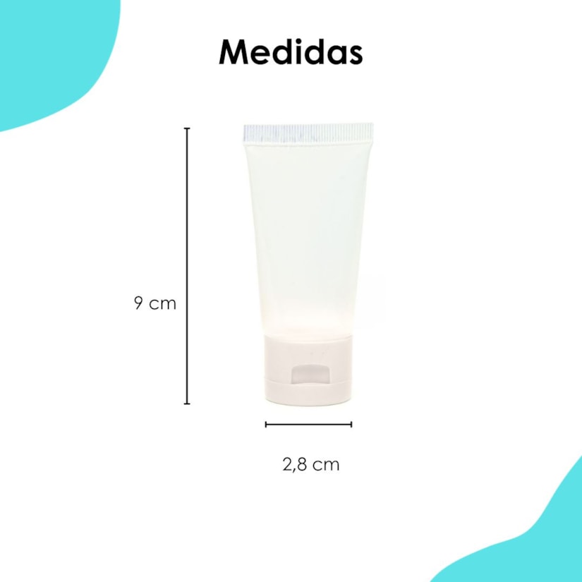 Bisnaga Plástica 30ML Tampa Flip Branca