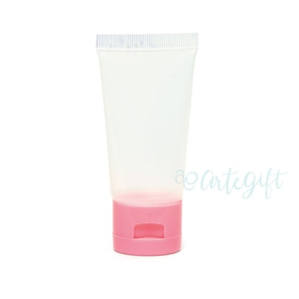 Bisnaga Plástica 30ML Tampa Flip Rosa