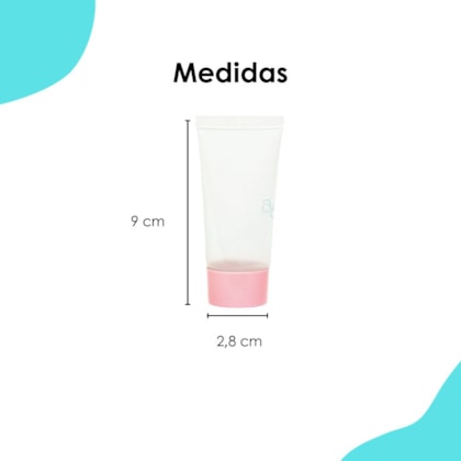 Bisnaga Plástica 30ML  Tampa Rosca Rosa