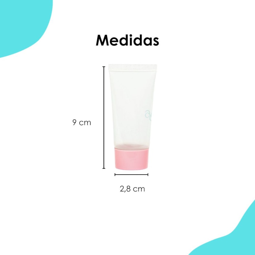 Bisnaga Plástica 30ML  Tampa Rosca Rosa
