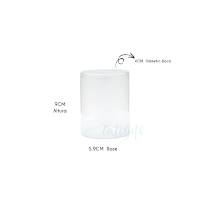 Caixa Acrílica Cristal Cilíndrica P