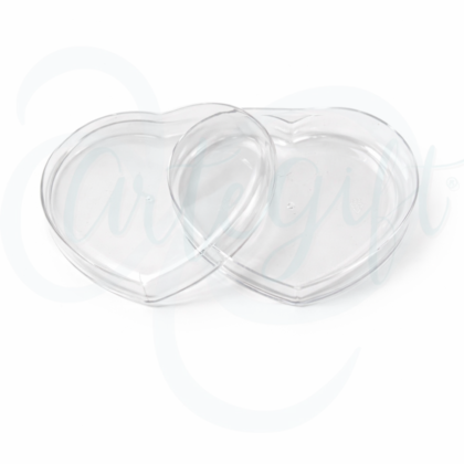 Caixa Acrílica Cristal Coração 14,5x13x5,5cm