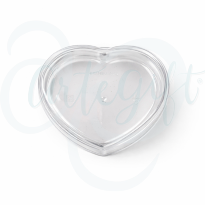 Caixa Acrílica Cristal Coração 14,5x13x5,5cm