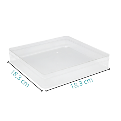 Caixa Acrilica Cristal Quadrada 18X18