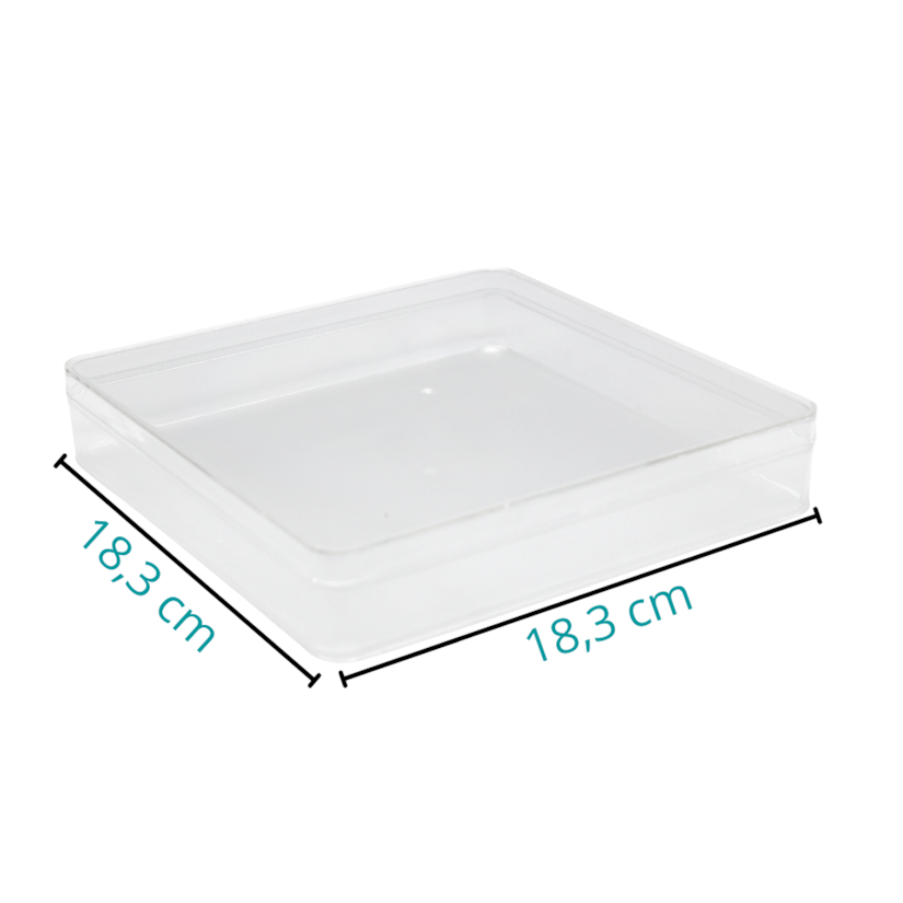 Caixa Acrilica Cristal Quadrada  18X18