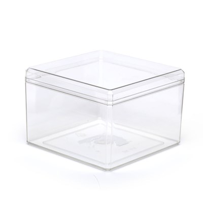 Caixa Acrílica Cristal Quadrada 7X9,5X9,5 - Unidade