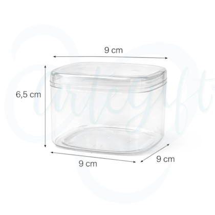 Caixa Acrílica Cristal Quadrada Petit 9*9*6,5cm