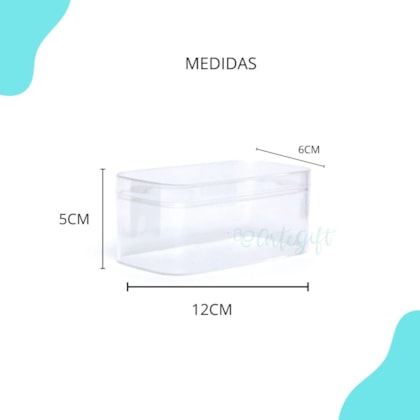 Caixa Acrílica Cristal Retangular 12X6CM