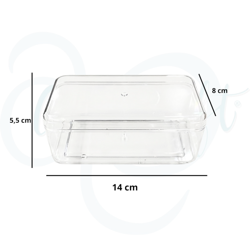 Caixa Acrílica Cristal Retangular 14*8