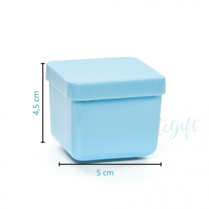 Caixa Acrílica Quadrada Azul 5x5CM