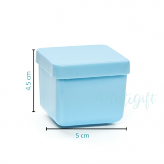 Caixa Acrílica Quadrada Azul 5x5CM